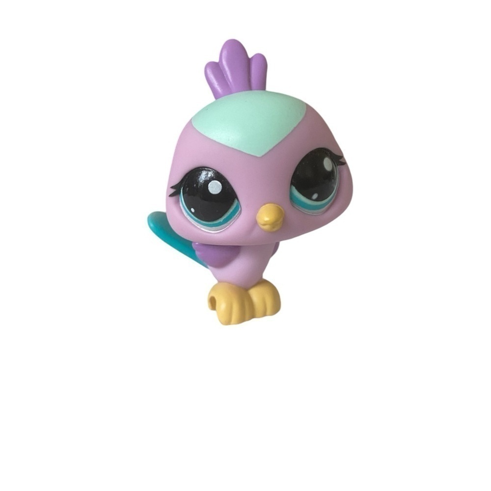 Littlest Pet Shop Authentic # 1960 Purple Peacock Teal Tail Teal Eyes